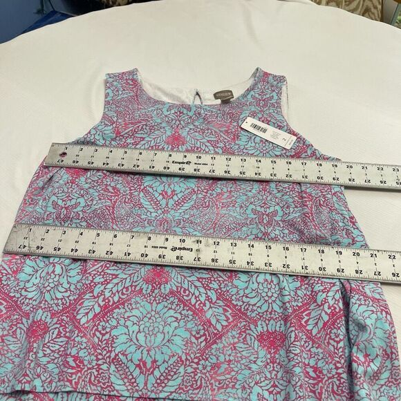 NWT Chico’s Ellie Blue Pink Knee Length Dress Size 2 US Medium Large New - Picture 3 of 5